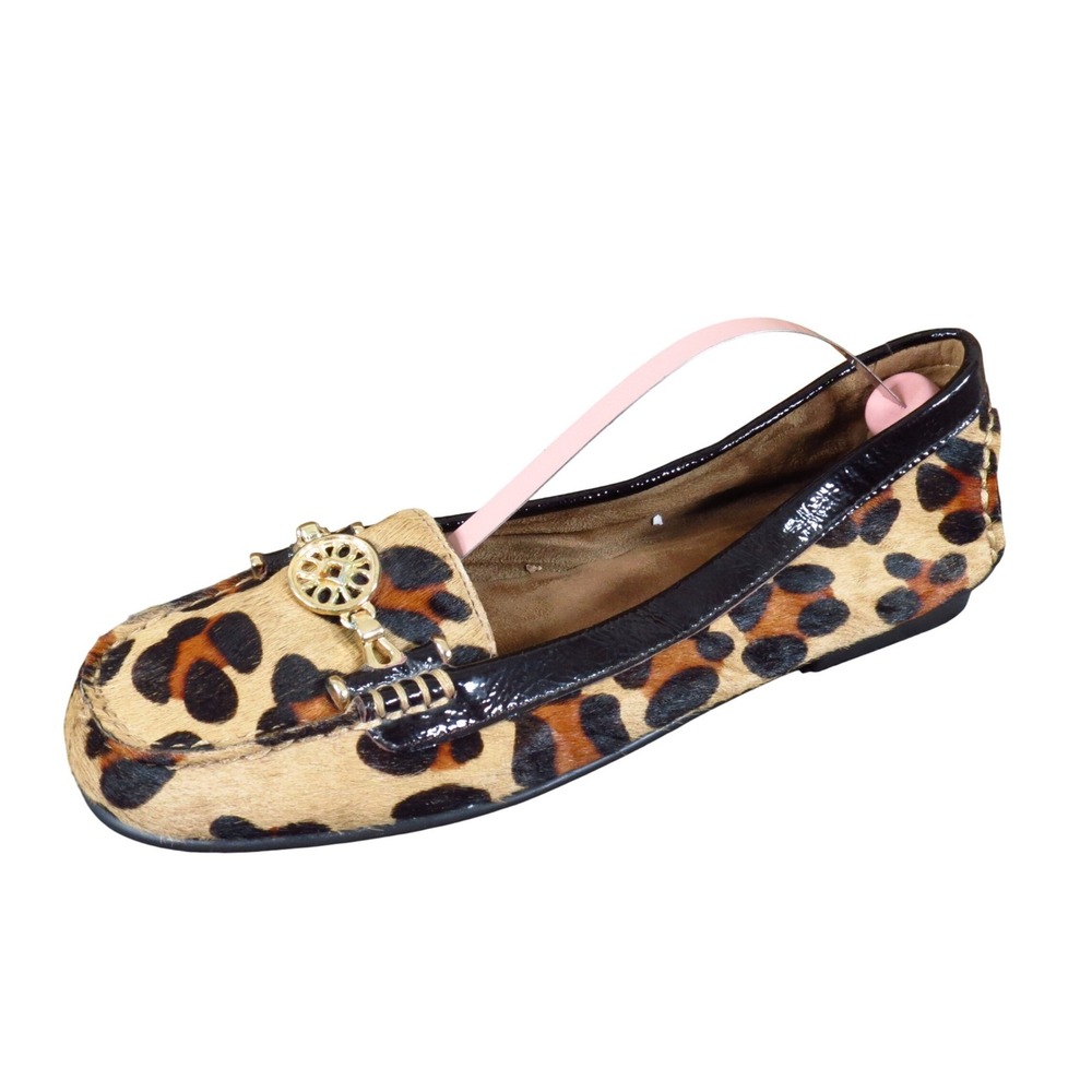 Aerosoles Nulywed Women Loafer 8.5 Dressy Professional Leopard Calf Hair Brown